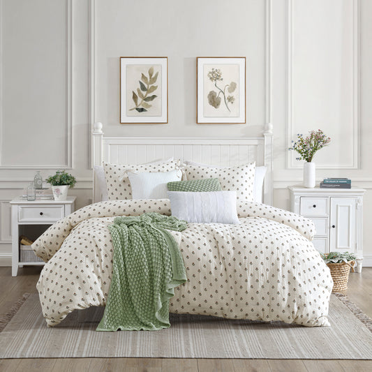 Peri Home Block Print Gauze Duvet Set