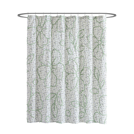 Peri Home Blueberry Chenille Shower Curtain