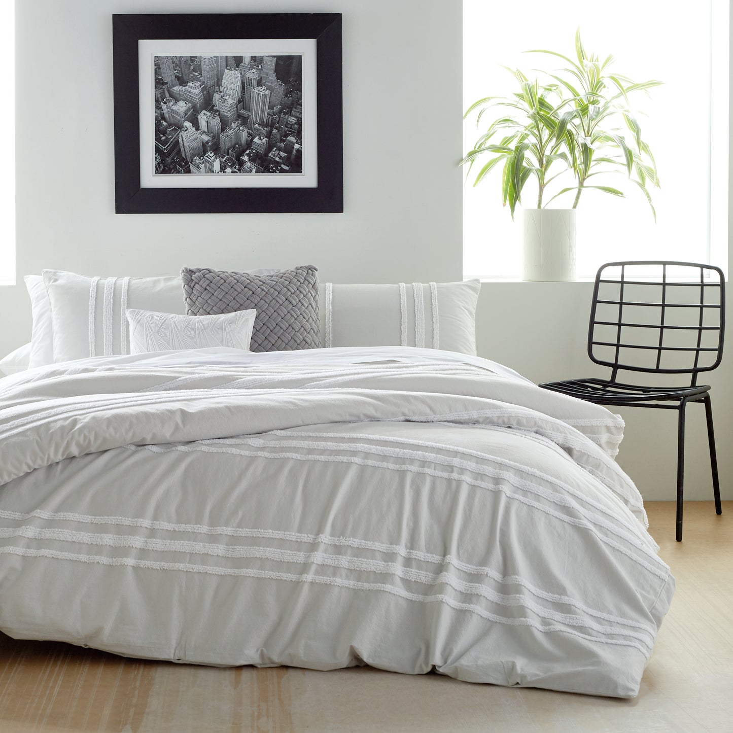DKNY Chenille Stripe Comforter Set