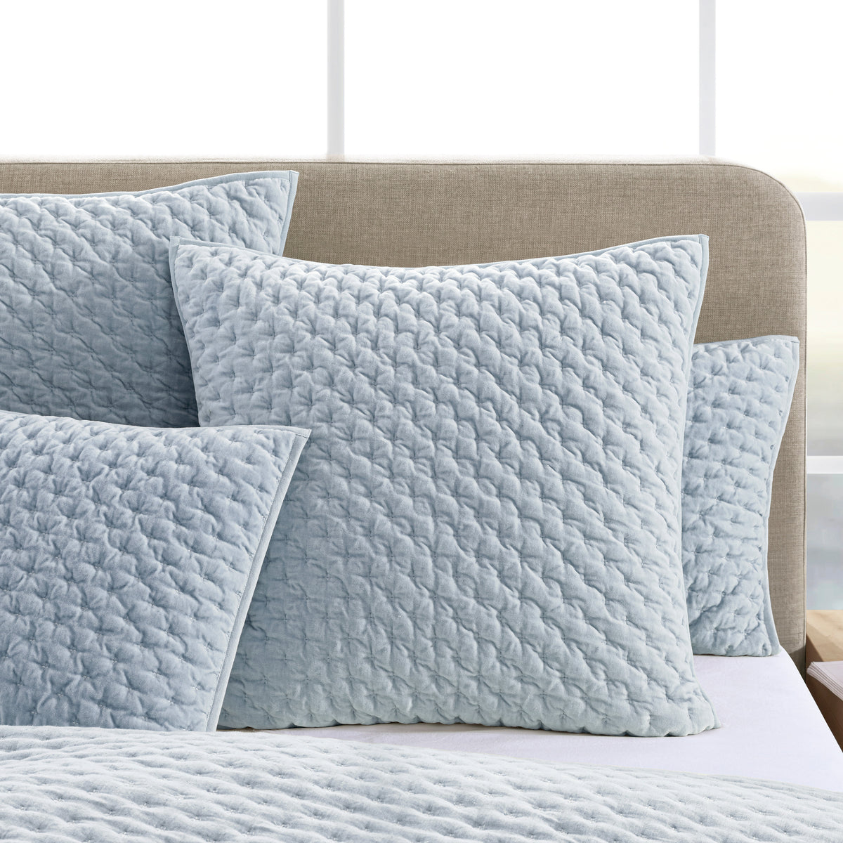 DKNY PURE Velvet Quilted Euro Sham