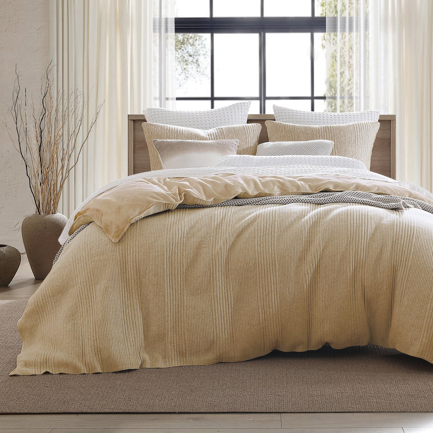 DKNY Pure Ribbed Jersey Comforter Set