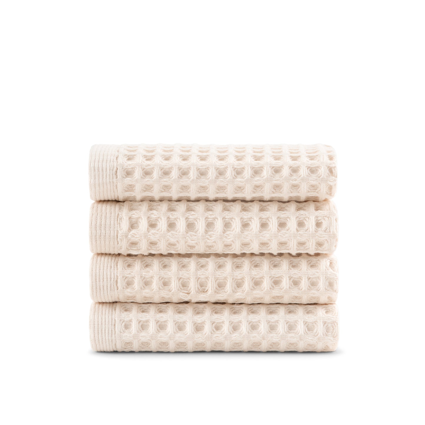 DKNY PURE Yarn Dyed Waffle Unbleached Cotton Washcloth Set
