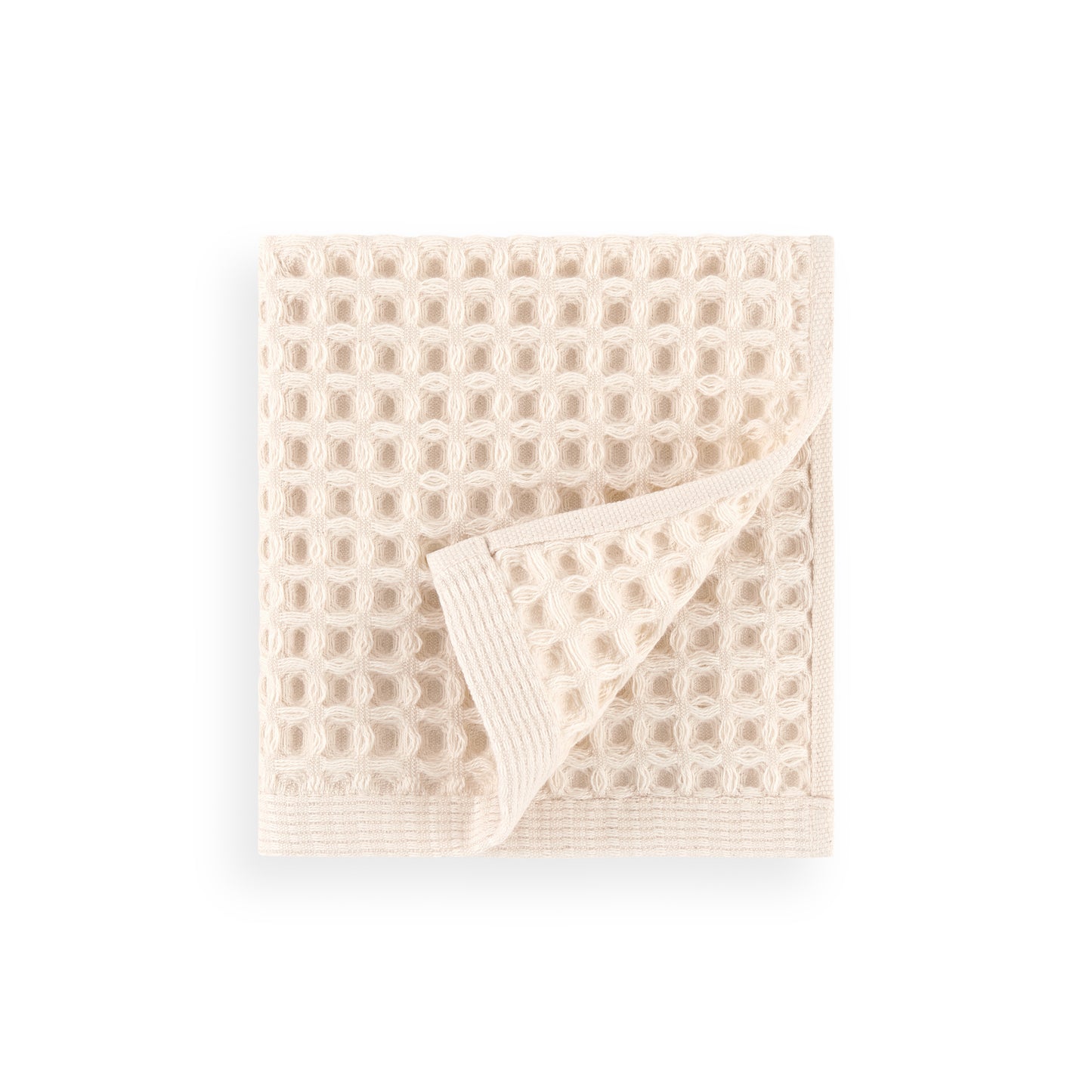 DKNY PURE Yarn Dyed Waffle Unbleached Cotton Washcloth Set