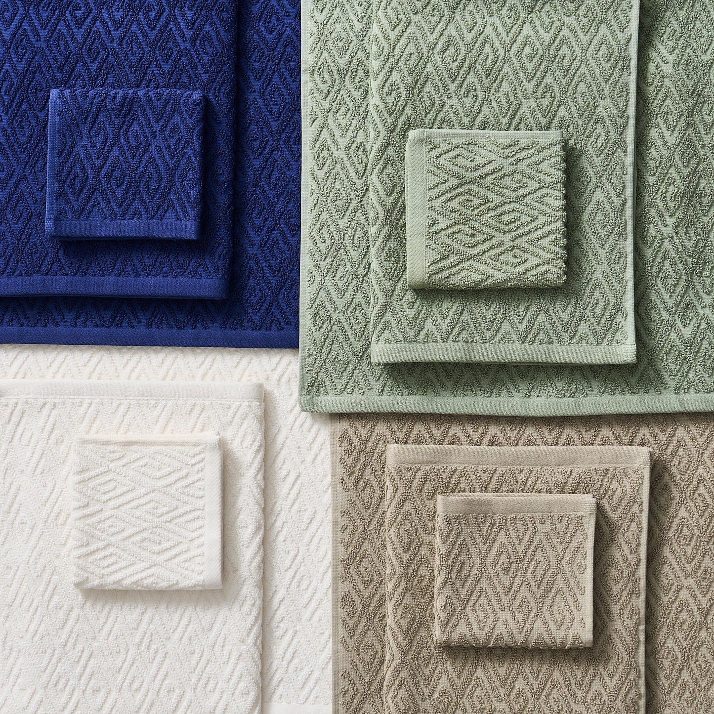 John Robshaw Maze Solid Texture Towel Collection