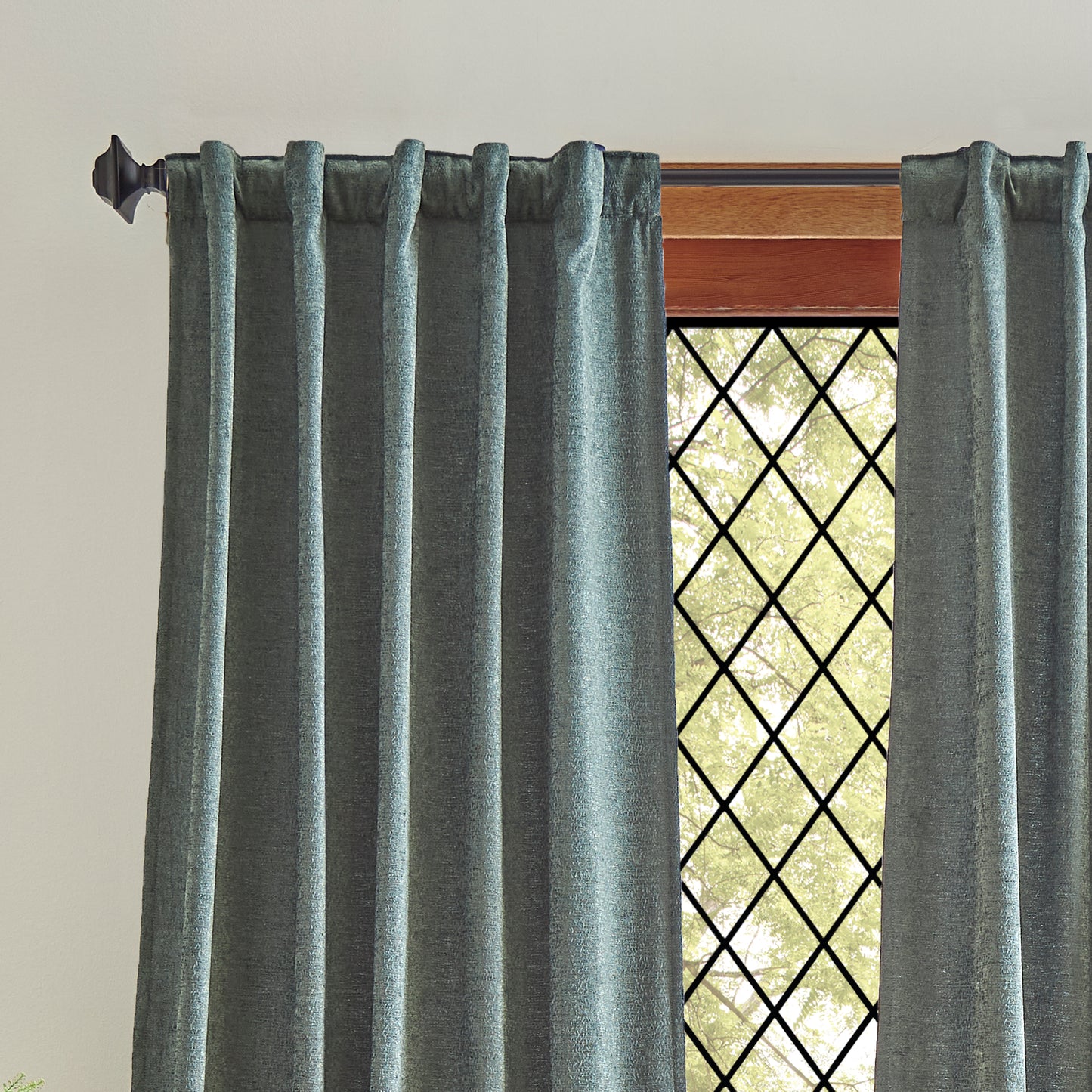 Martha Stewart Naples Chenille Curtain Panel Pair