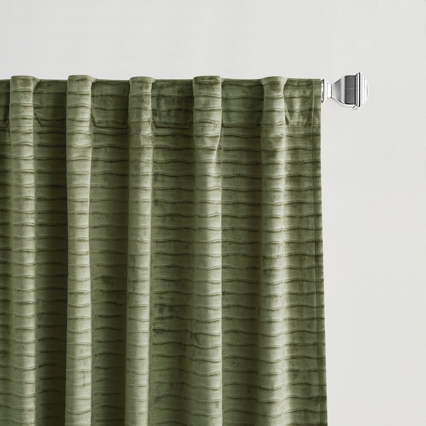 Martha Stewart Wave Embossed Curtain Panel Pair