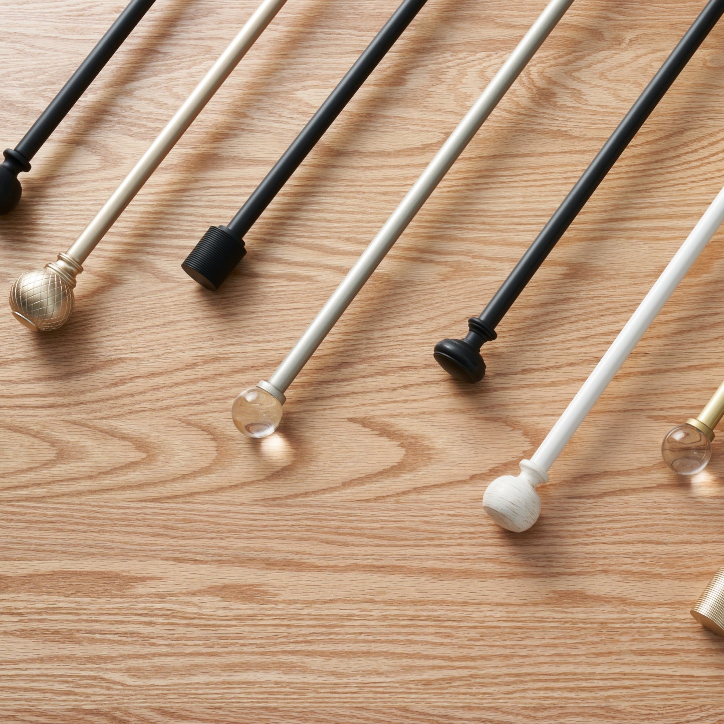 Martha Stewart Bergen Window Rod and Finial Set