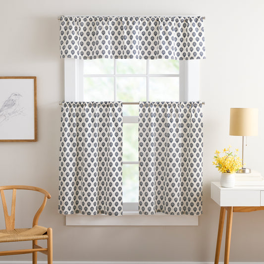 Curtainworks Kiara Valance and Tiers Set