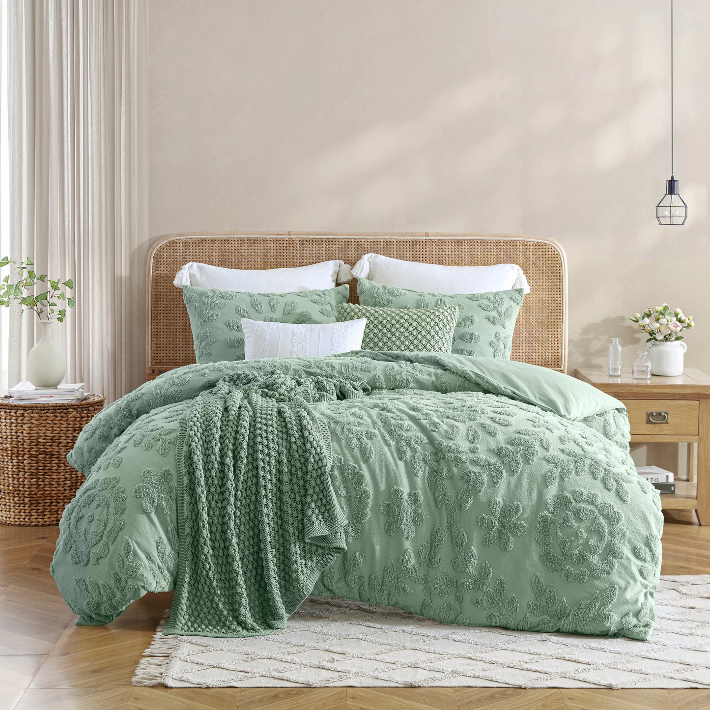 Peri Home Chenille Laurel Duvet Set