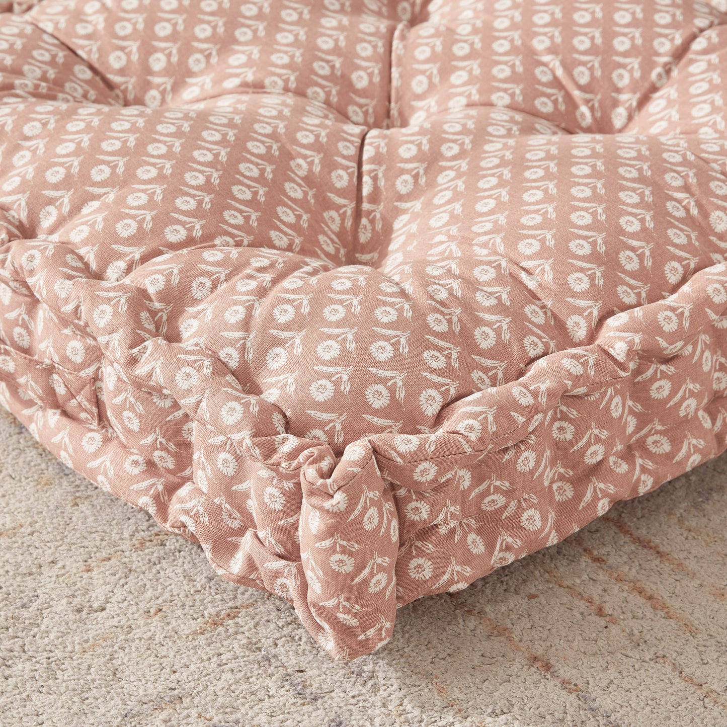Peri Home Block Floral Floor Cushion Decorative Pillow