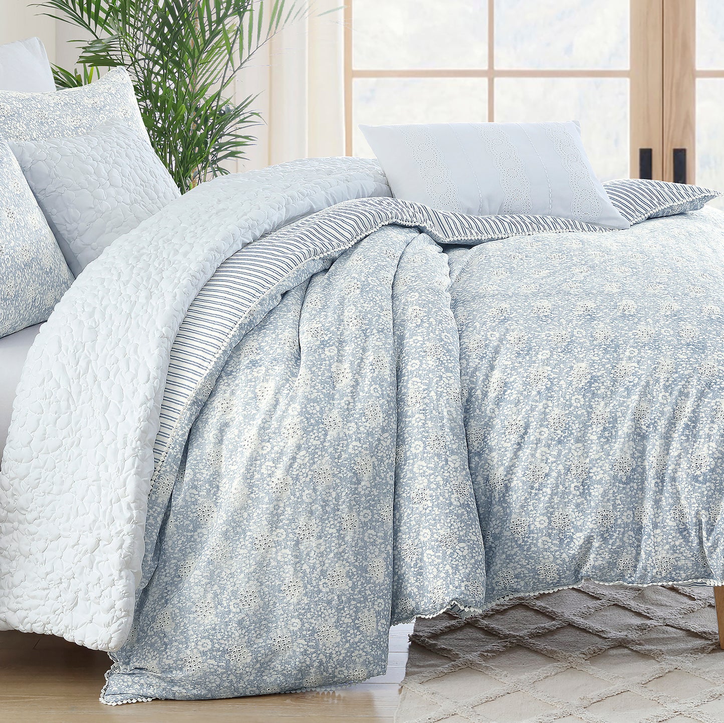 Peri Home Linen Eyelet Decorative Pillow