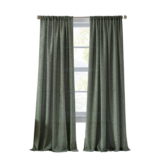 DKNY Boucle Chenille Room Darkening Curtain Panel Pair