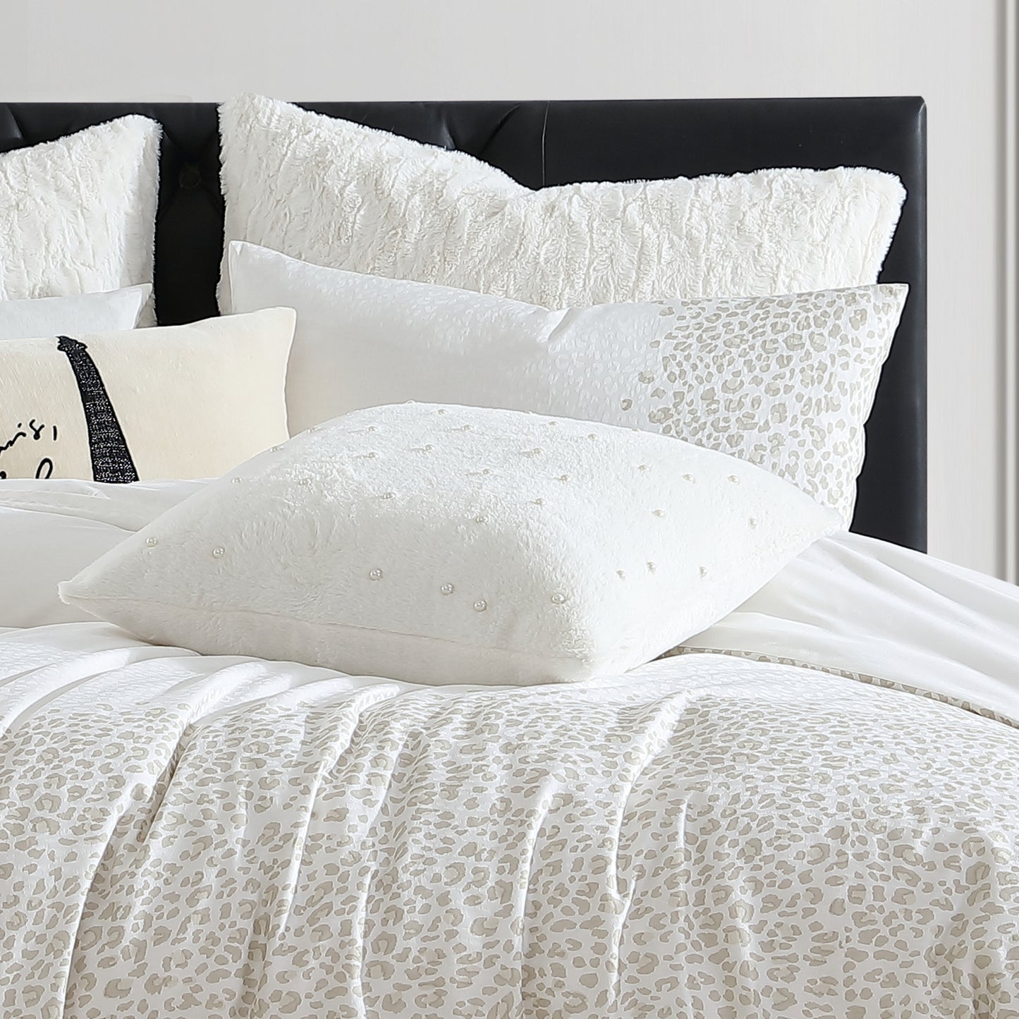 KARL LAGERFELD PARIS Faux Fur Pearl Decorative Pillow