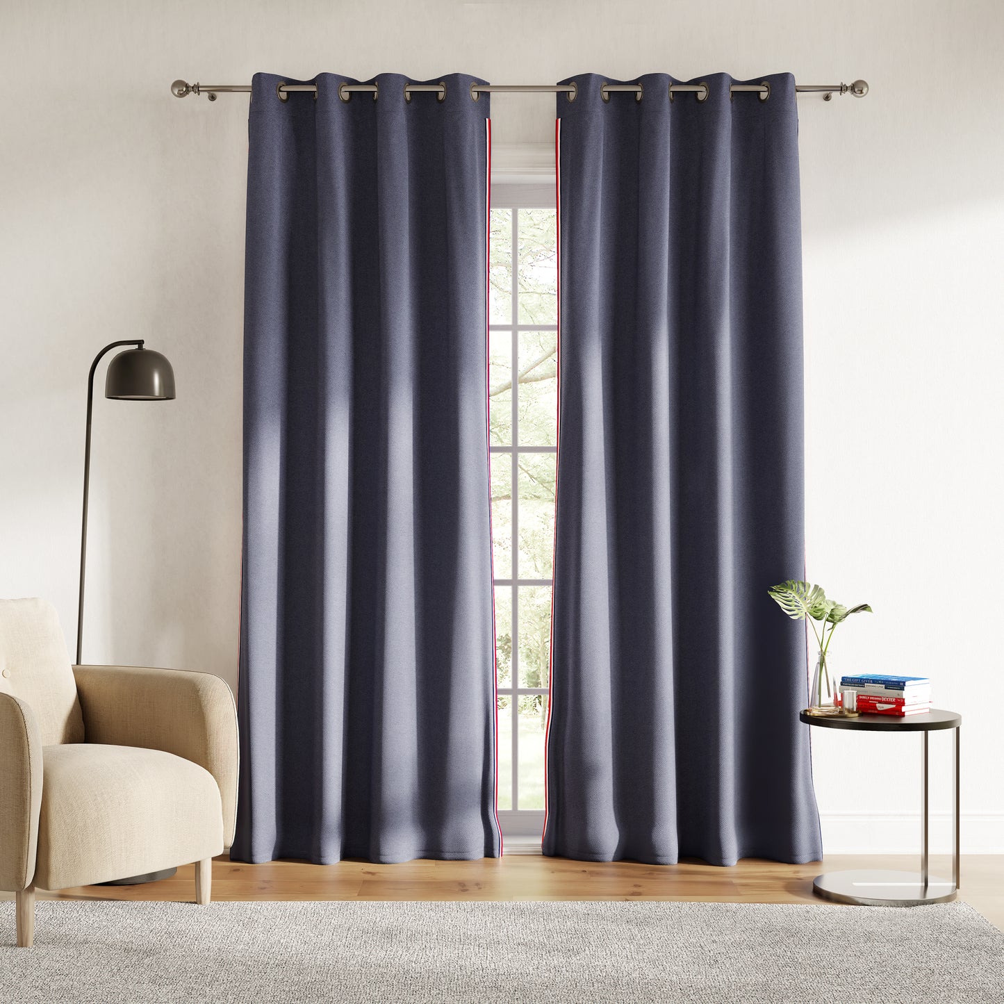 Tommy Hilfiger Hilfiger Stripe Indoor/Outdoor Curtain Panel Pair