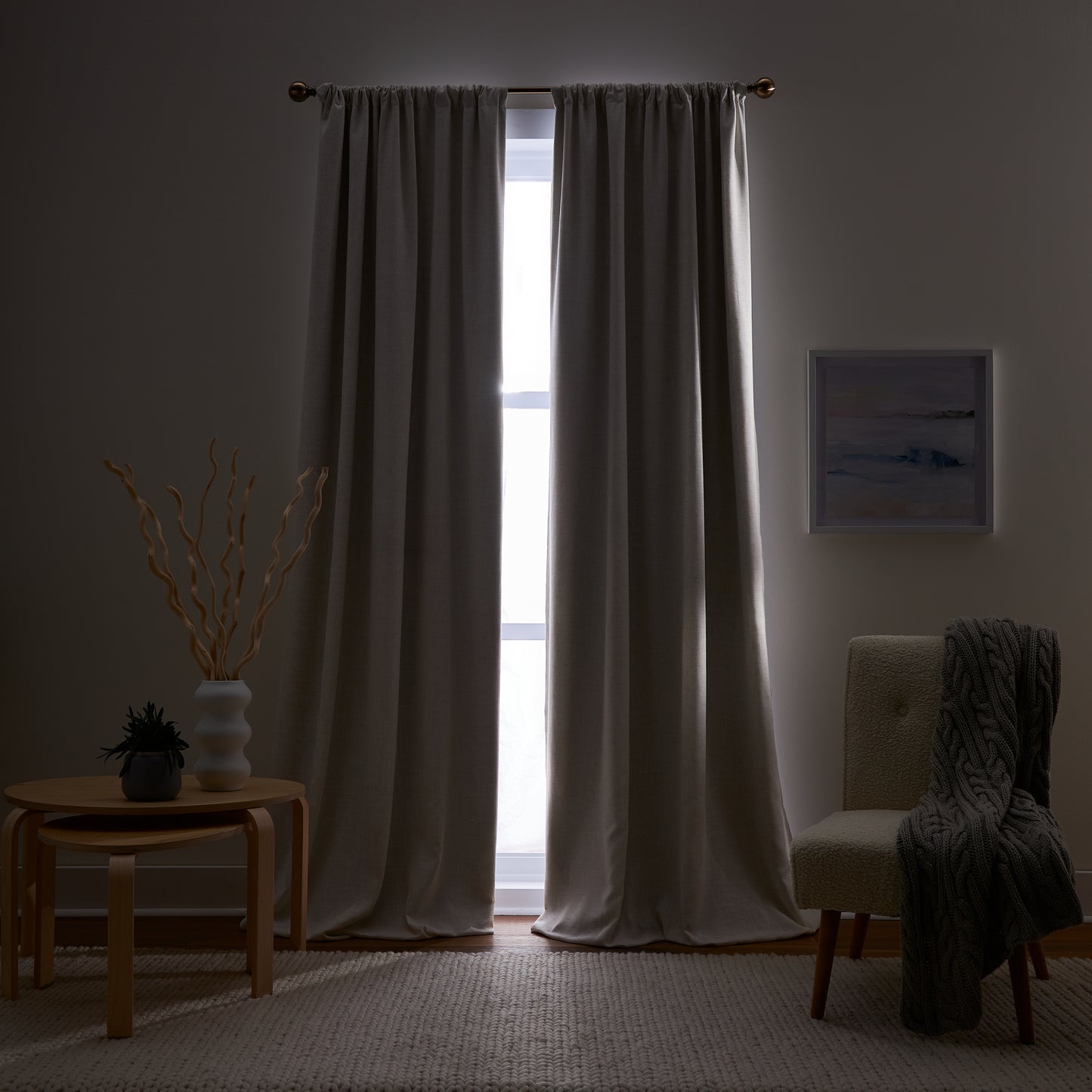 DKNY Pure Retreat Lined Curtain Panel Pair