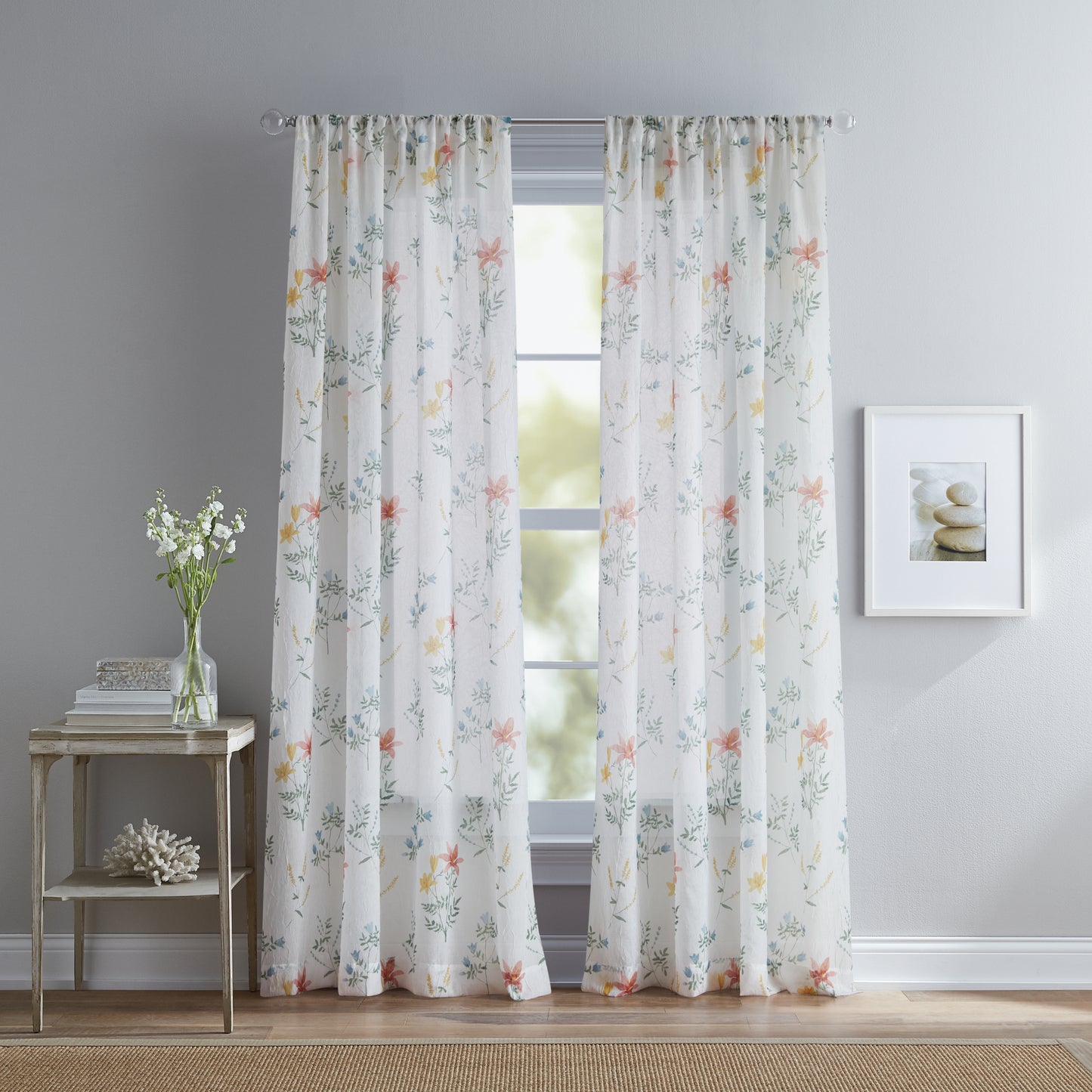 Curtainworks Primavera Crushed Voile Curtain Panel Pair