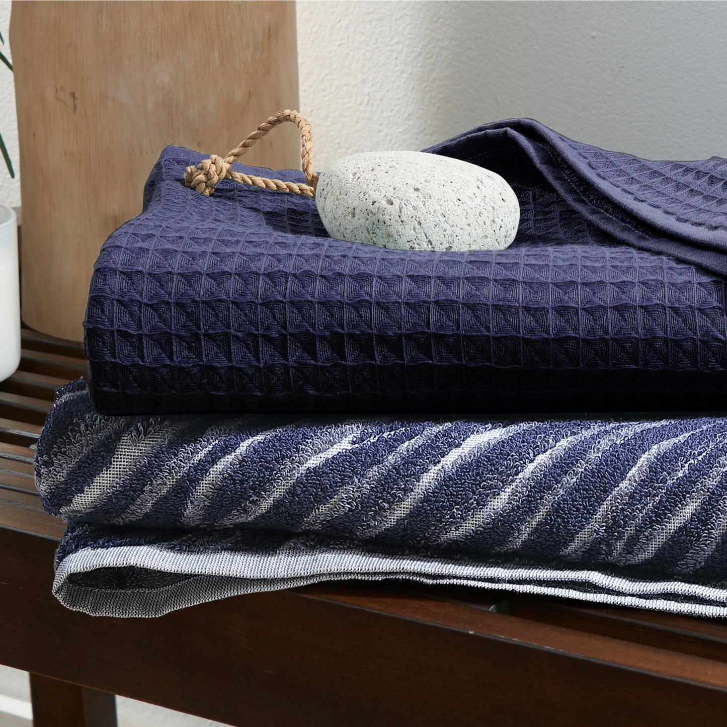Uchino Waffle Twist 6 Piece Towel Set