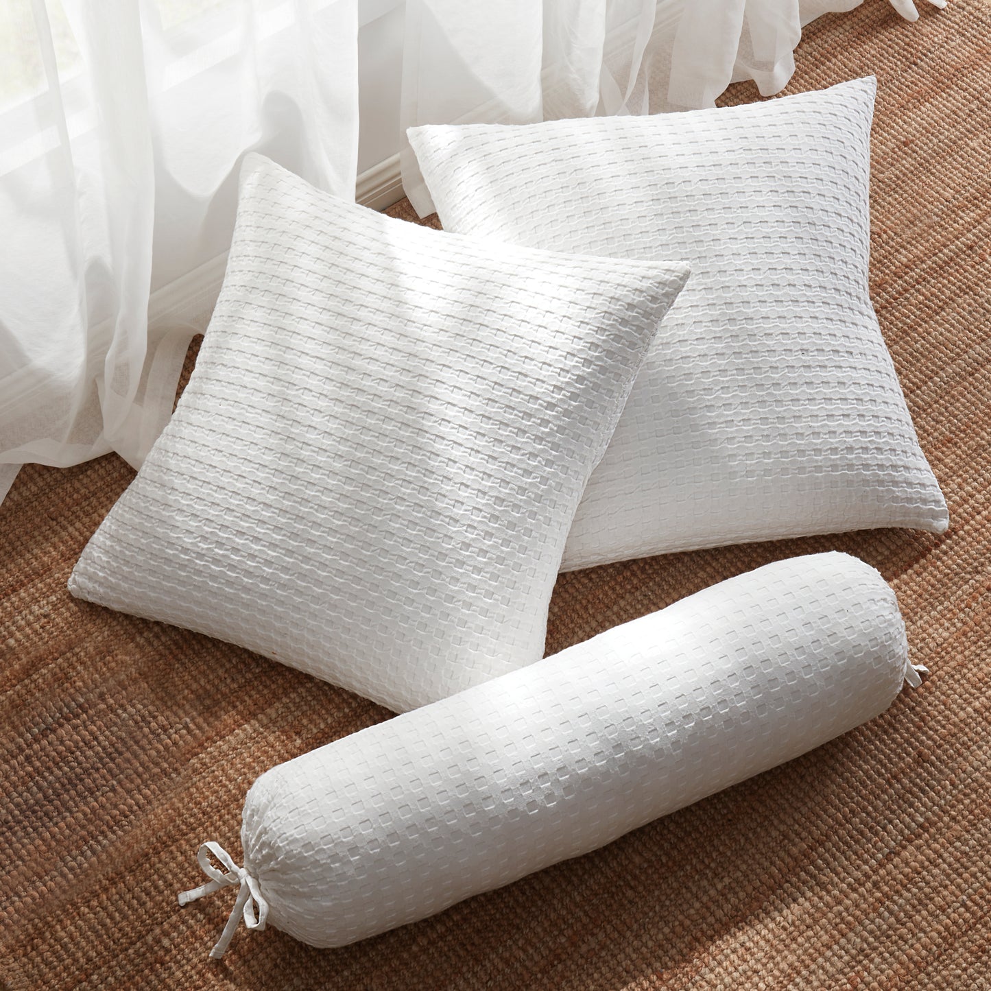 DKNY Pure Waffle Bolster Pillow