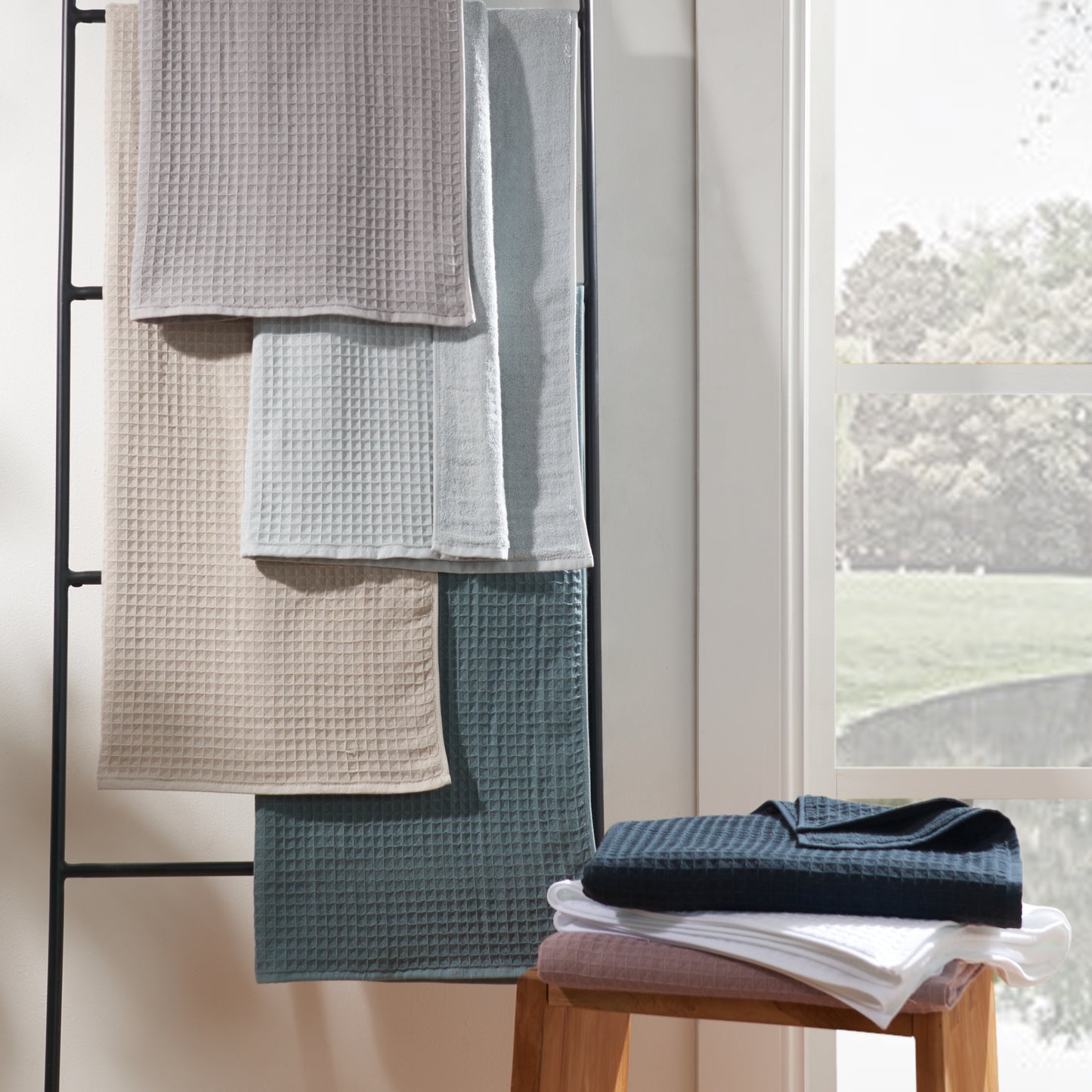 Uchino Waffle Twist 6 Piece Towel Set