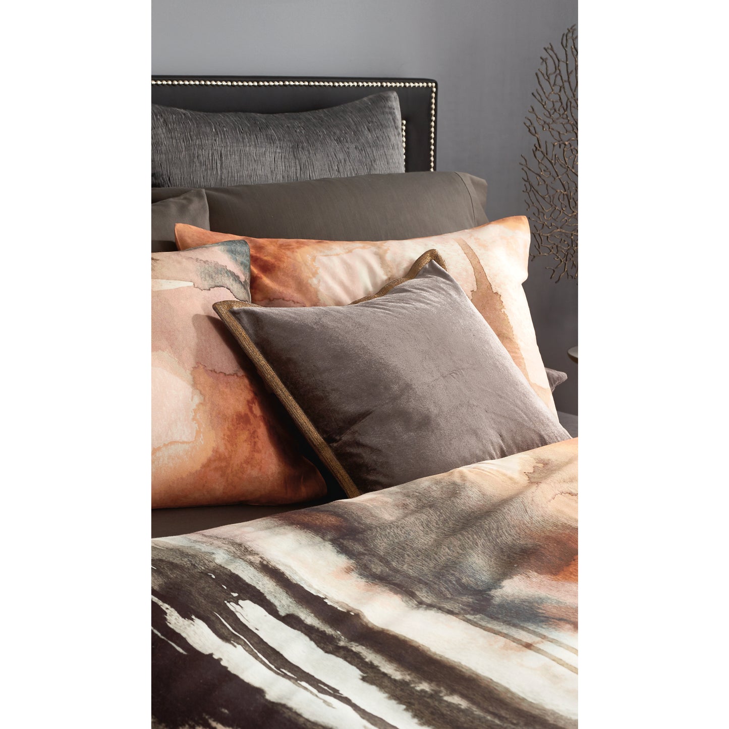 Michael Aram Velvet Metallic Stitch Decorative Pillow