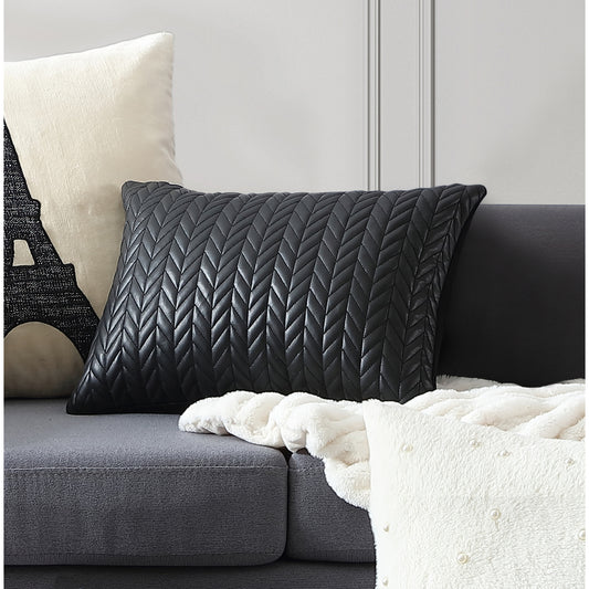 KARL LAGERFELD PARIS Chevron Quilted Decorative Pillow