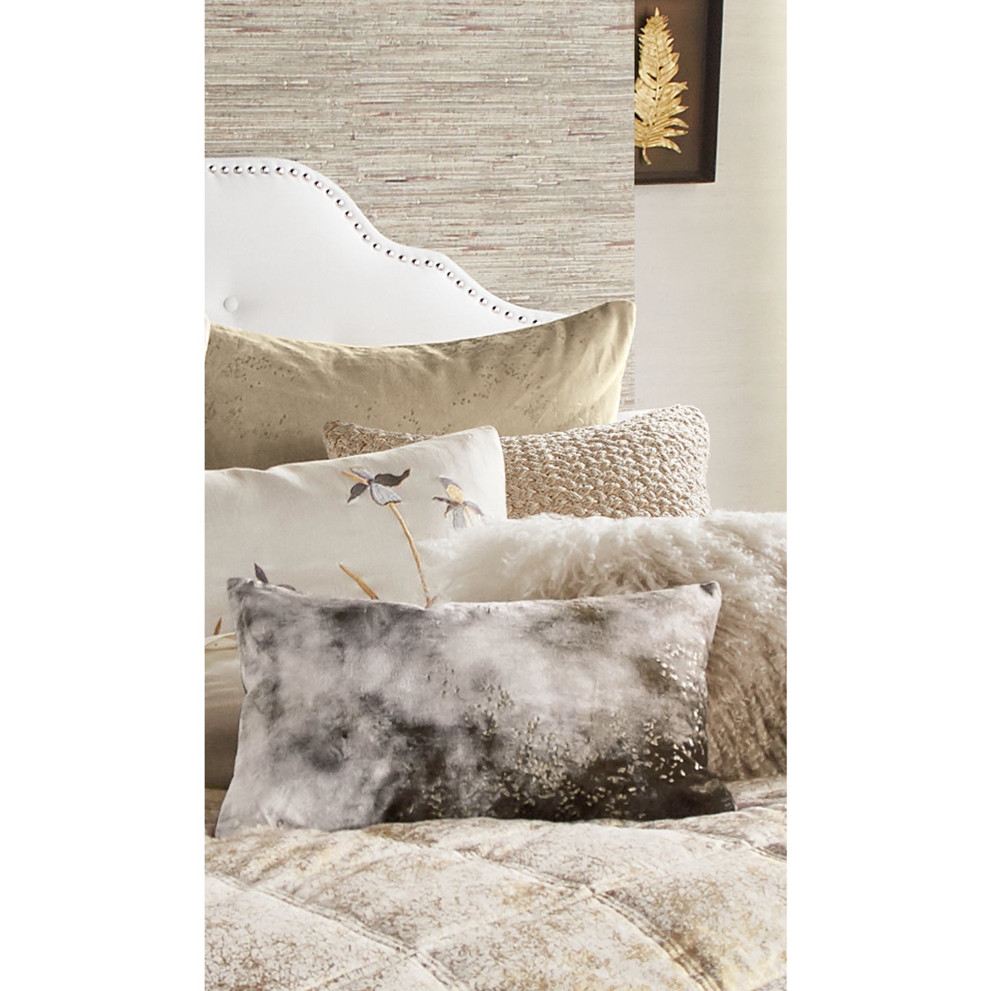 Michael Aram Metallic Knit Decorative Pillow