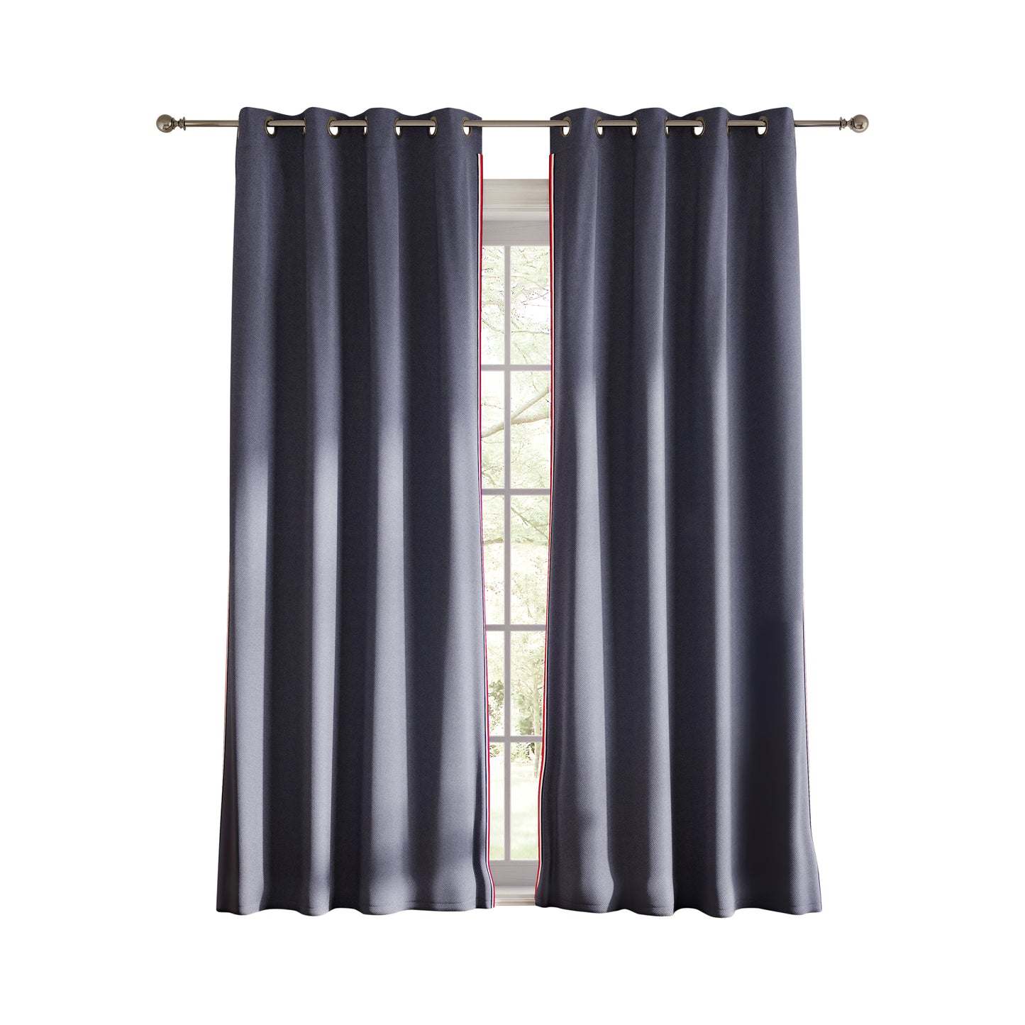 Tommy Hilfiger Hilfiger Stripe Indoor/Outdoor Curtain Panel Pair