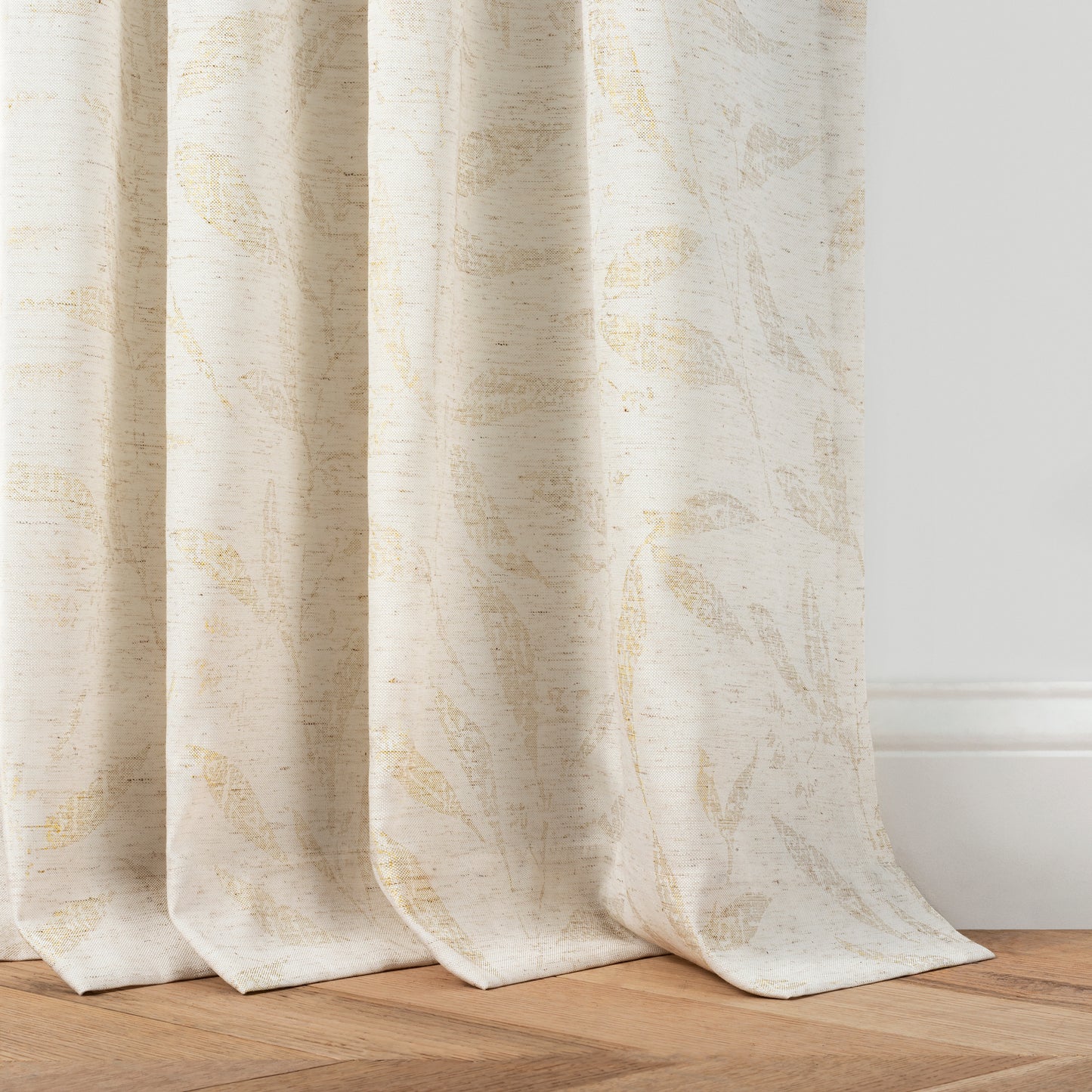 Martha Stewart Metallic Leaves Poletop Panel Pair