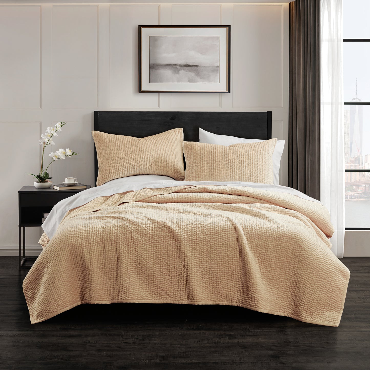 Donna Karan Home Velvet Quilt Collection