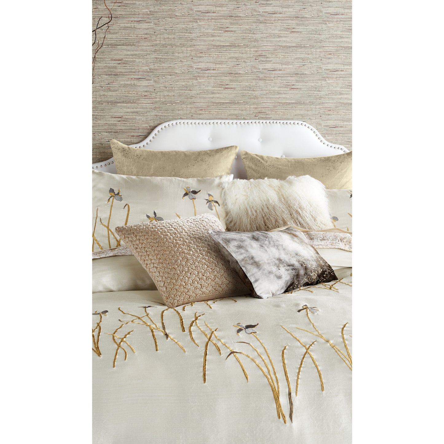 Michael Aram Metallic Knit Decorative Pillow