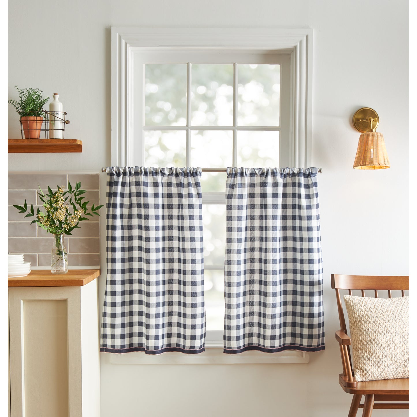 Martha Stewart Chickens 3pc Valance & Tiers Set
