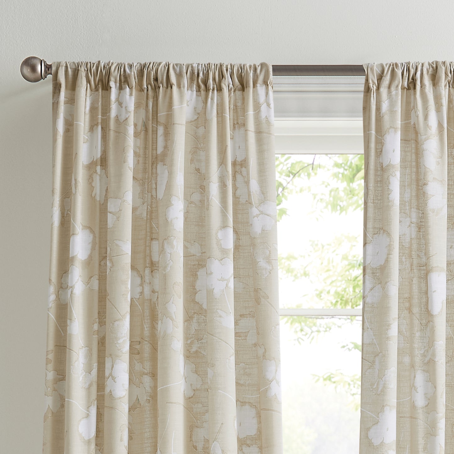 DKNY Dandelion Floral Curtain Panel Pair