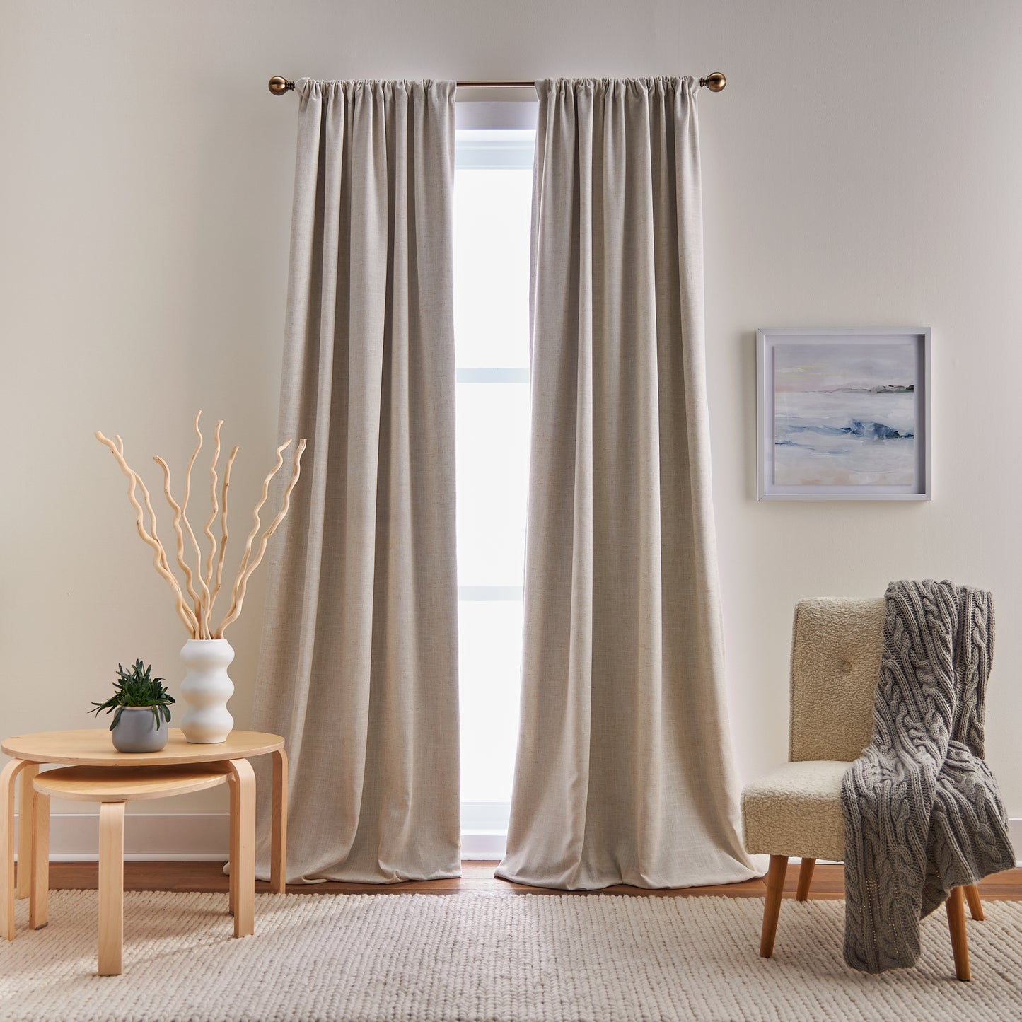 DKNY Pure Retreat Lined Curtain Panel Pair