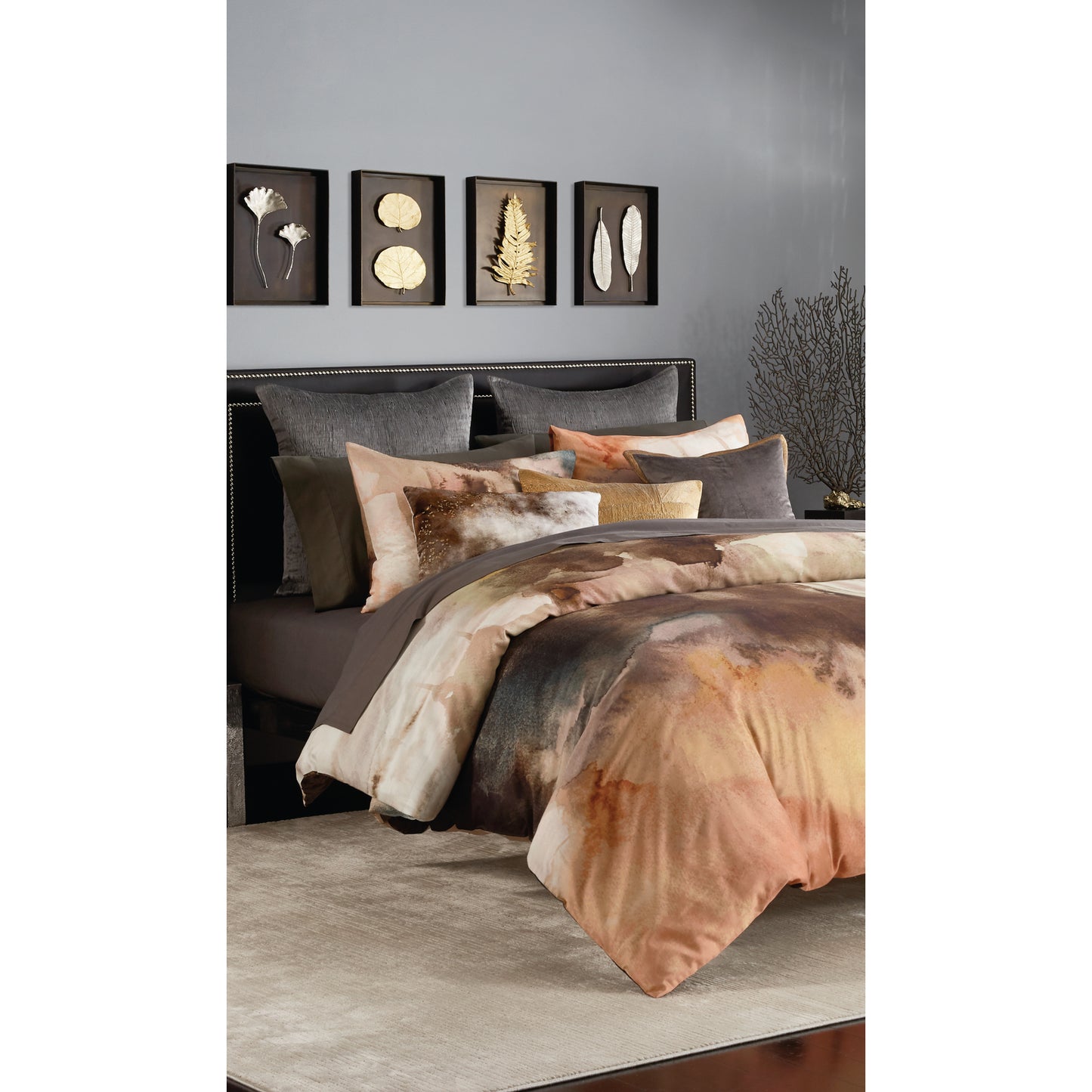 Michael Aram Velvet Metallic Stitch Decorative Pillow
