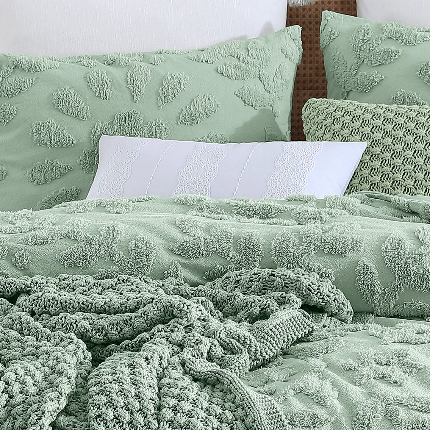Peri Home Linen Eyelet Decorative Pillow