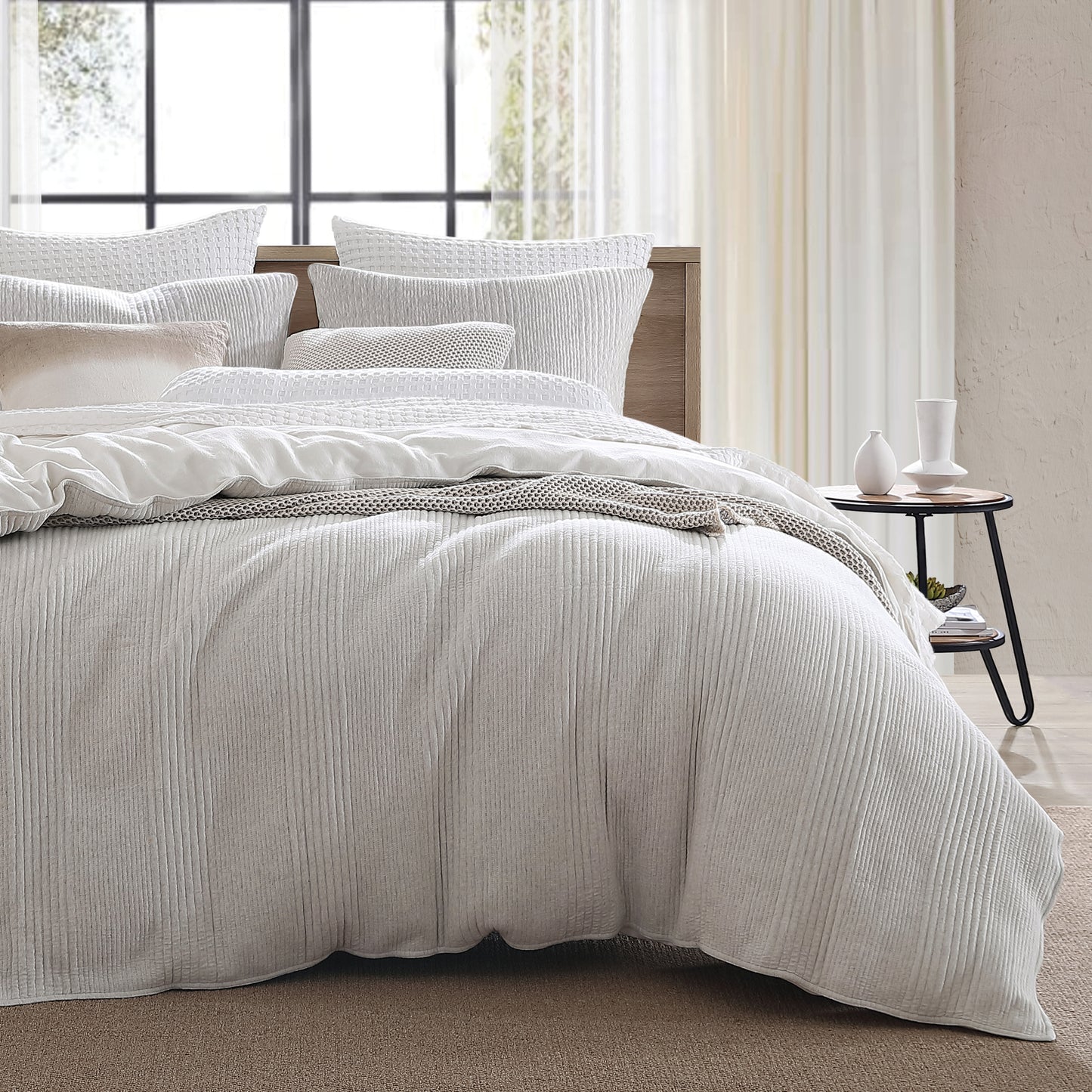 DKNY Pure Ribbed Jersey Duvet Set
