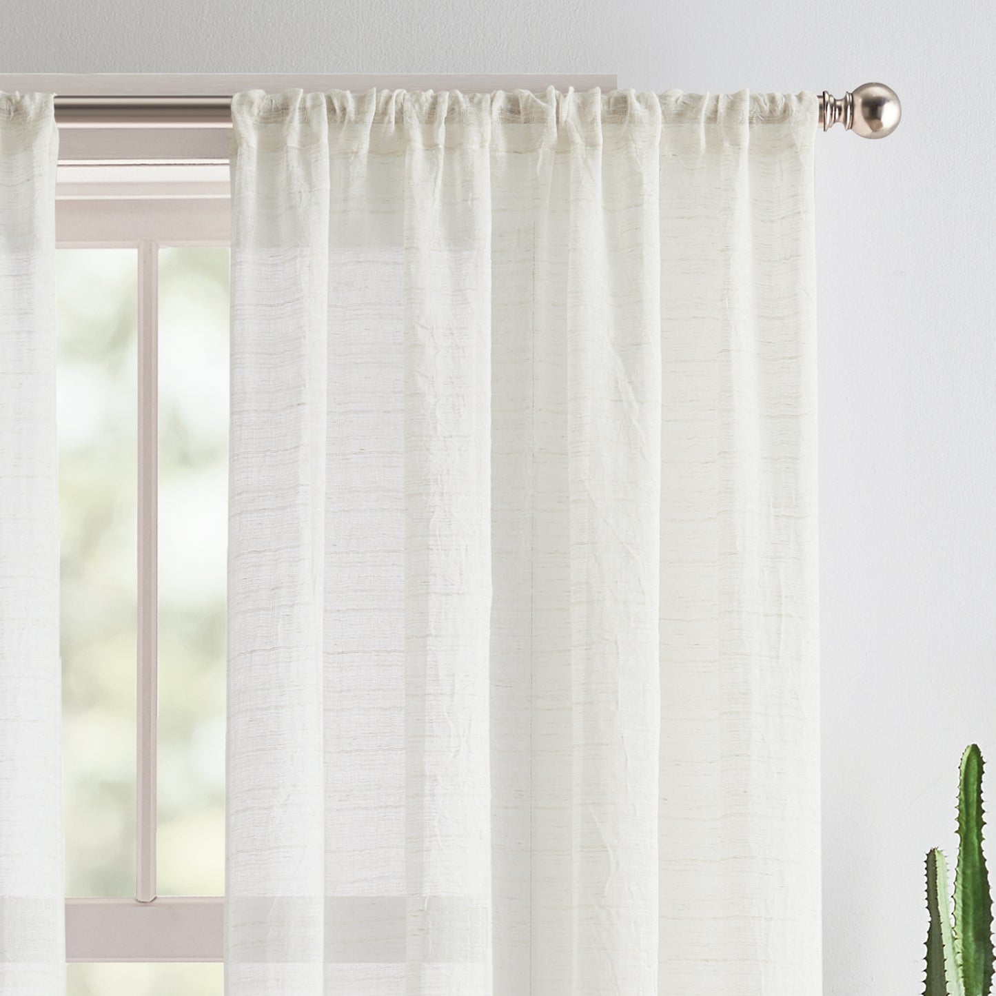 DKNY Antigua Linen Poletop Curtain Panel Pair