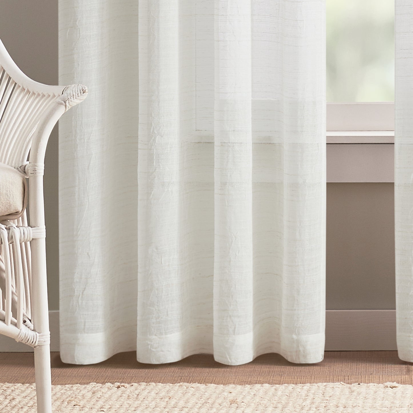 DKNY Antigua Linen Poletop Curtain Panel Pair