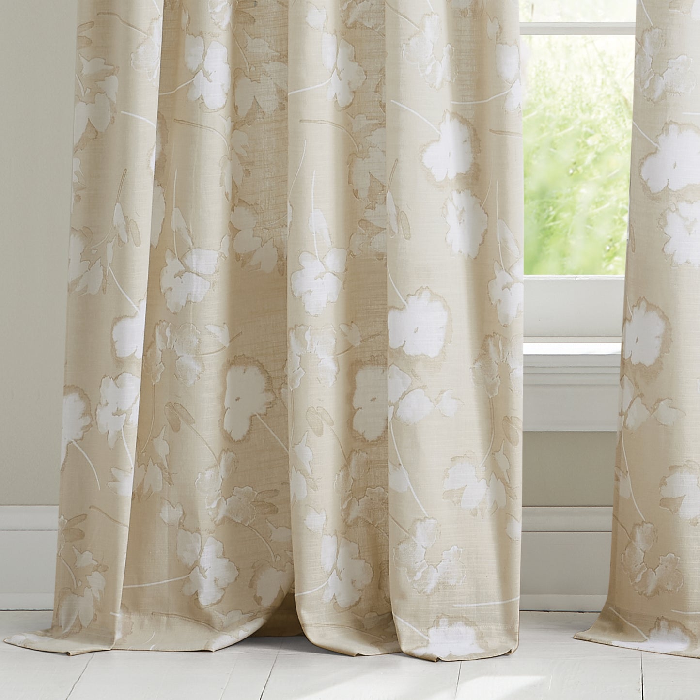 DKNY Dandelion Floral Curtain Panel Pair