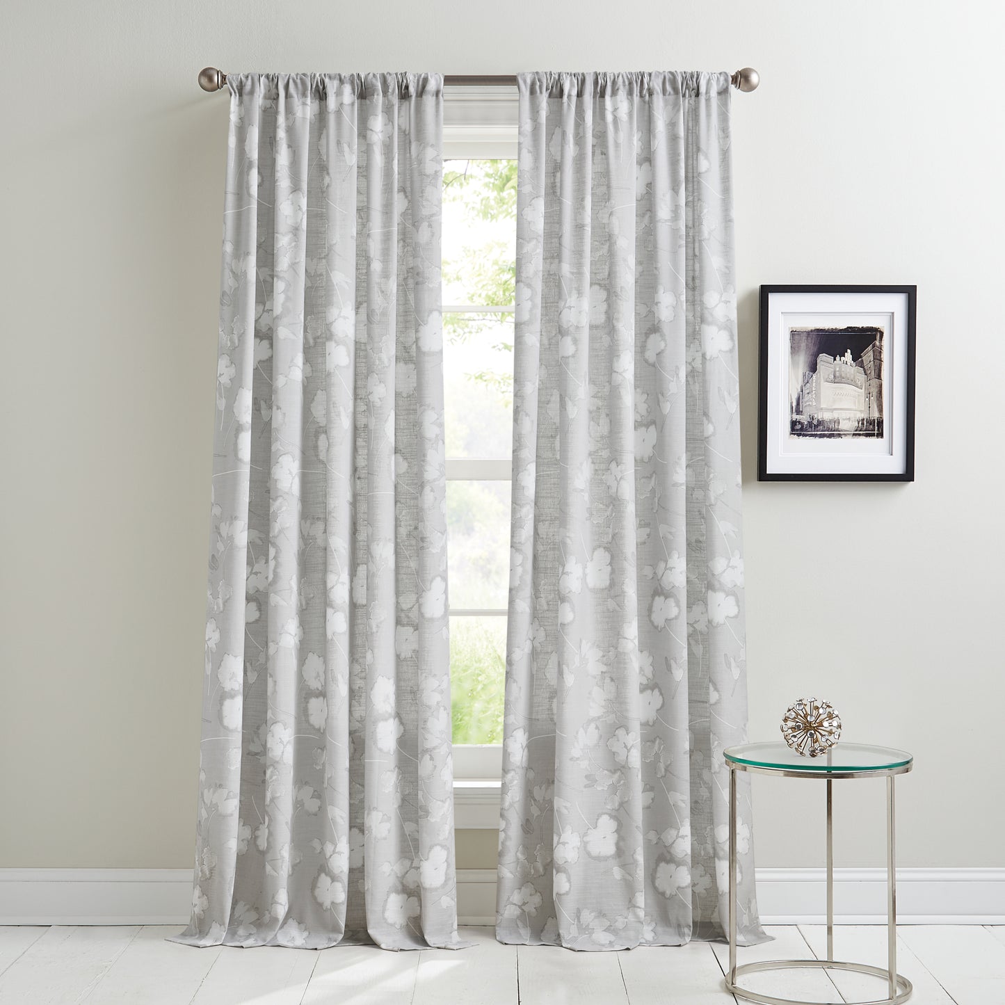 DKNY Dandelion Floral Curtain Panel Pair