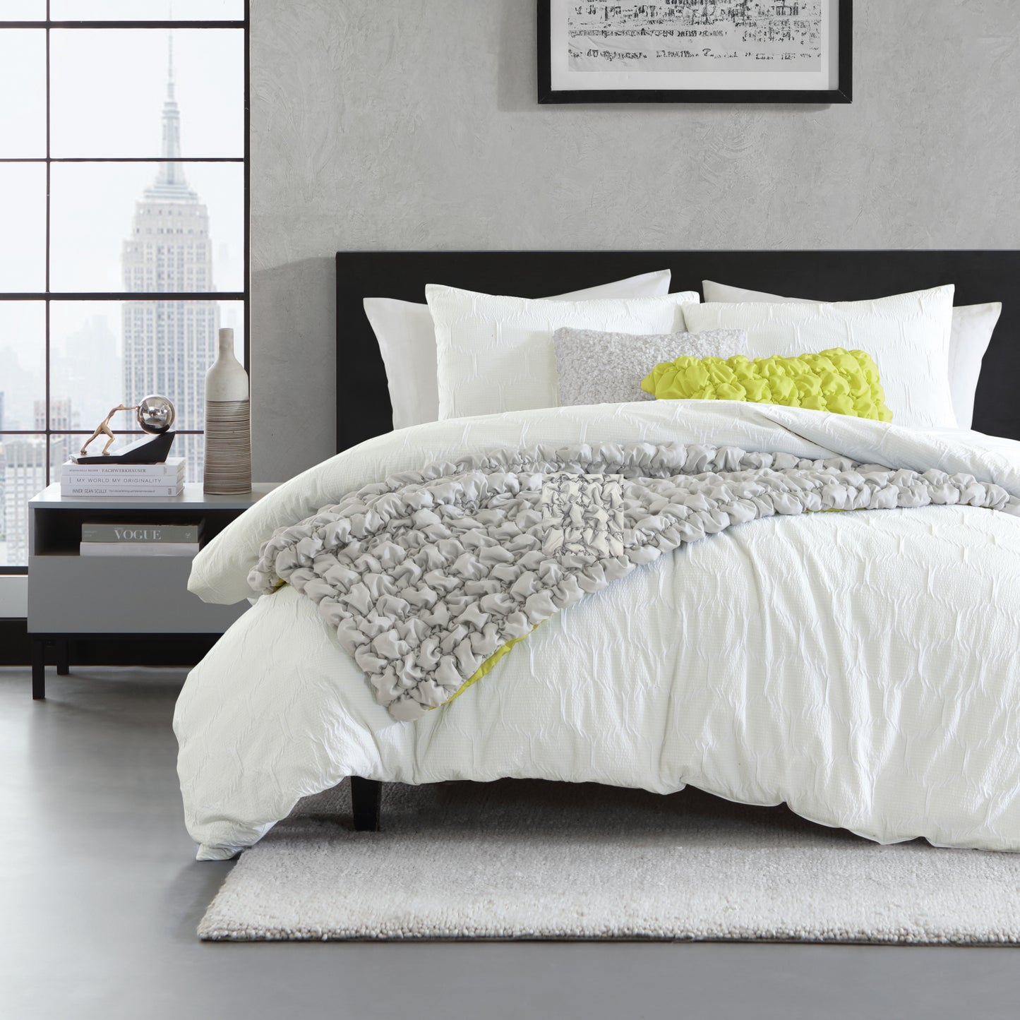 DKNY Modern Hexagon Duvet Set
