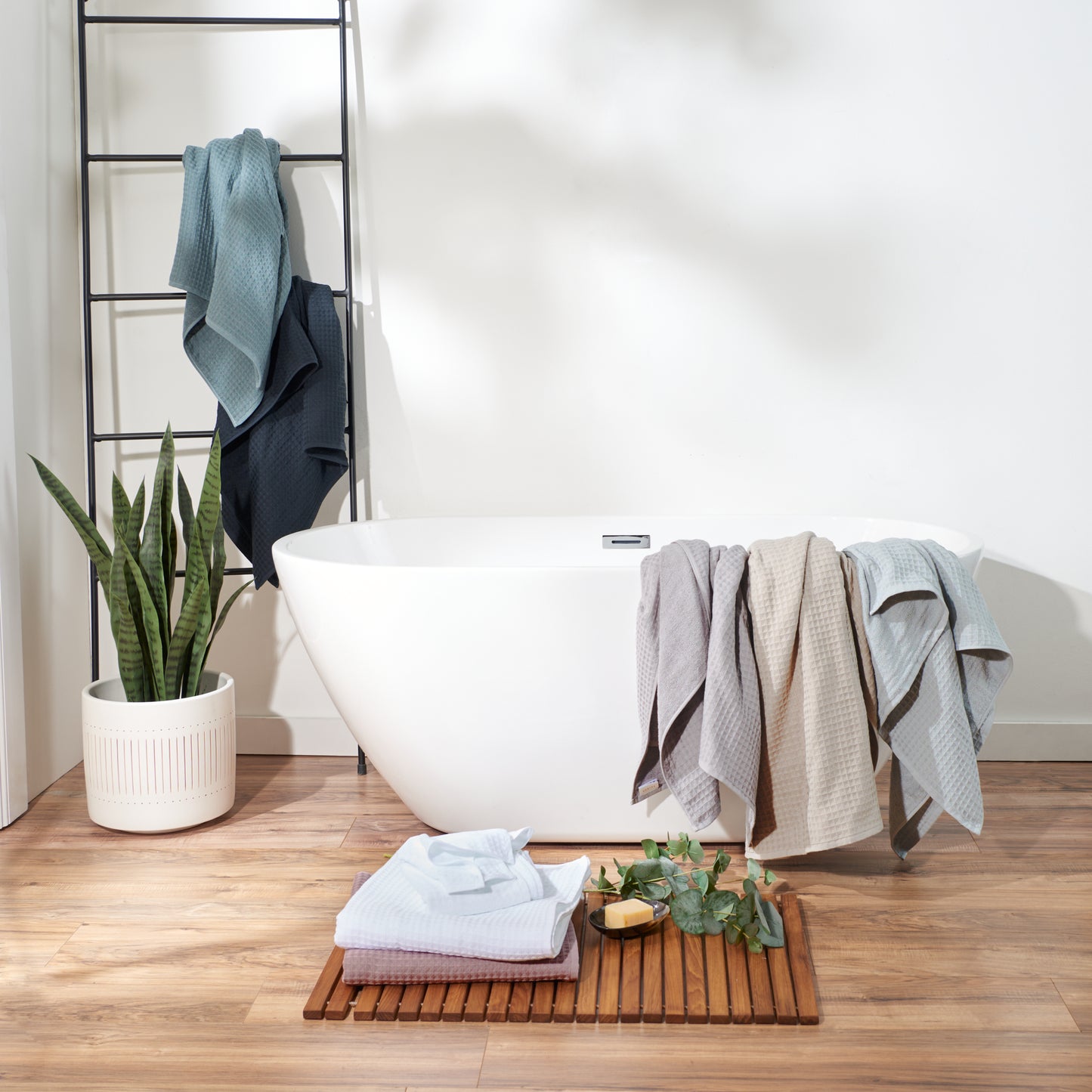 Uchino Waffle Twist 6 Piece Towel Set