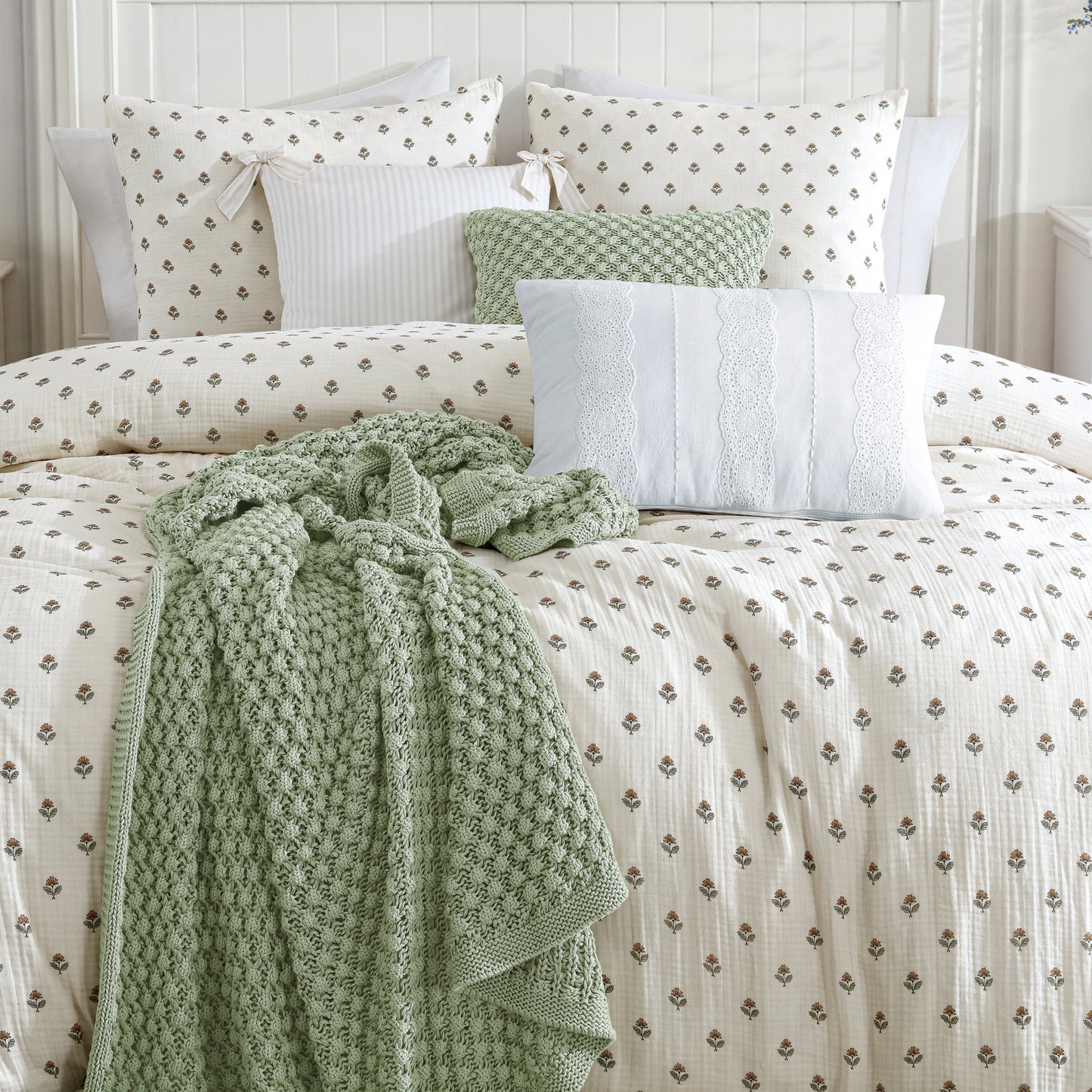 Peri Home Block Print Gauze Comforter Set