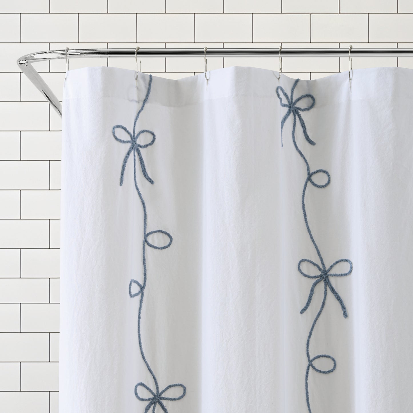 Peri Home Sasha Bows Shower Curtain