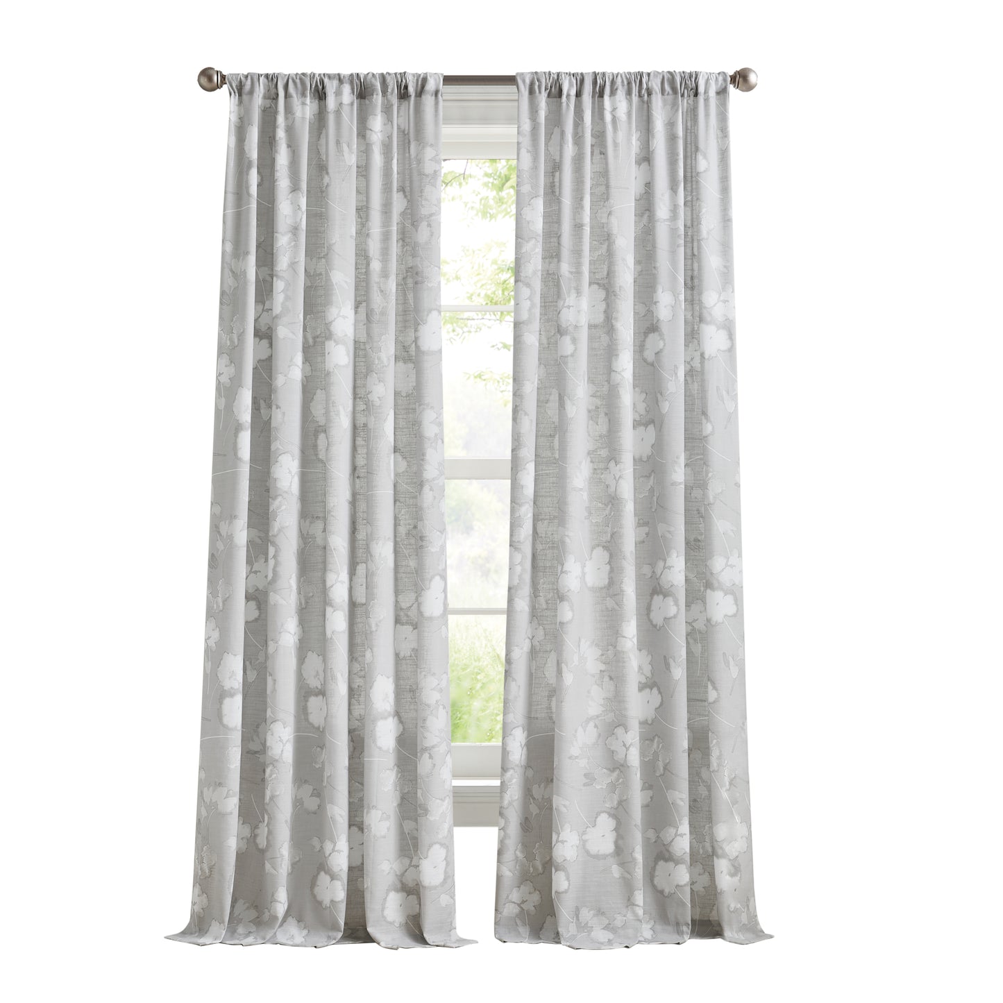DKNY Dandelion Floral Curtain Panel Pair