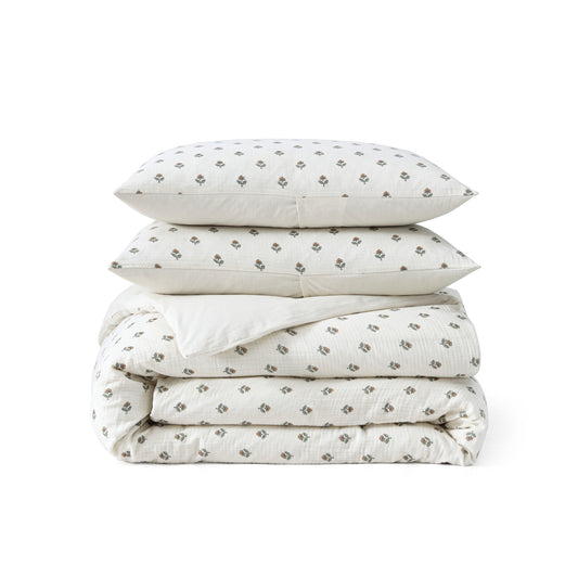 Peri Home Block Print Gauze Comforter Set