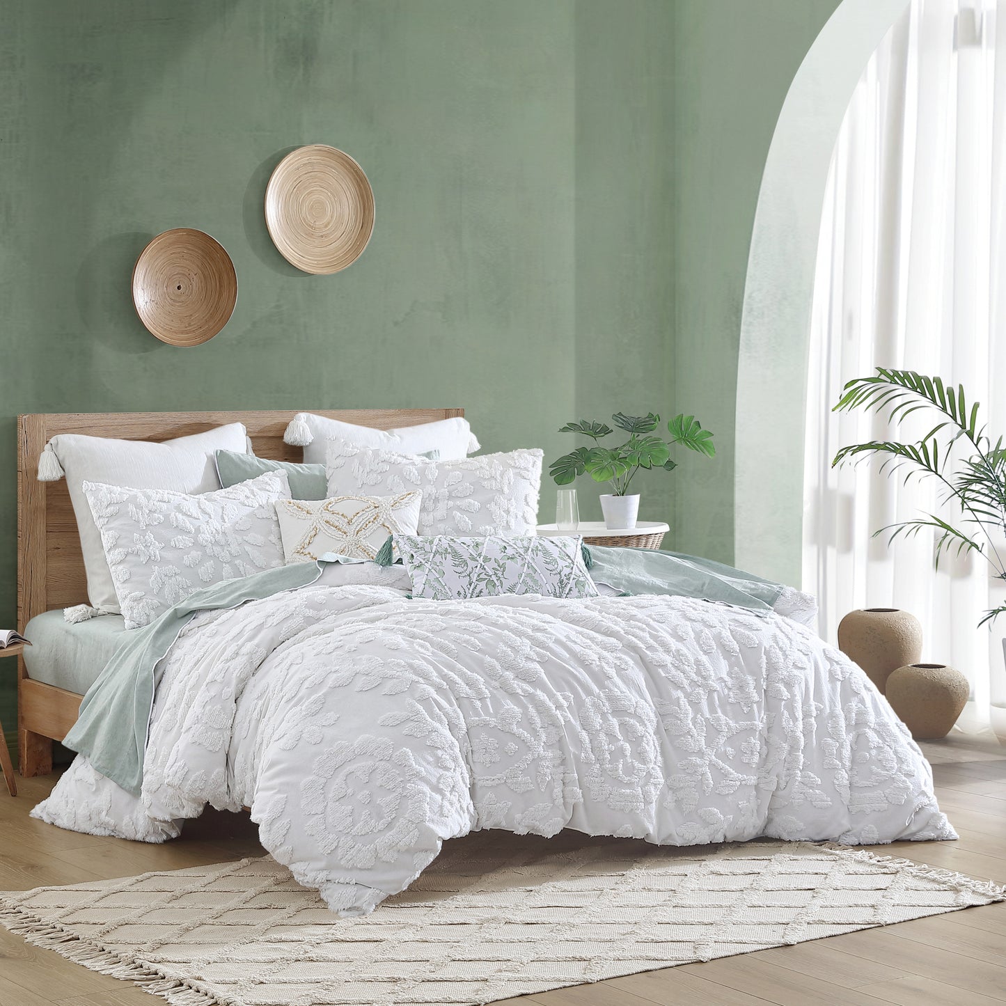 Peri Home Chenille Laurel Duvet Set