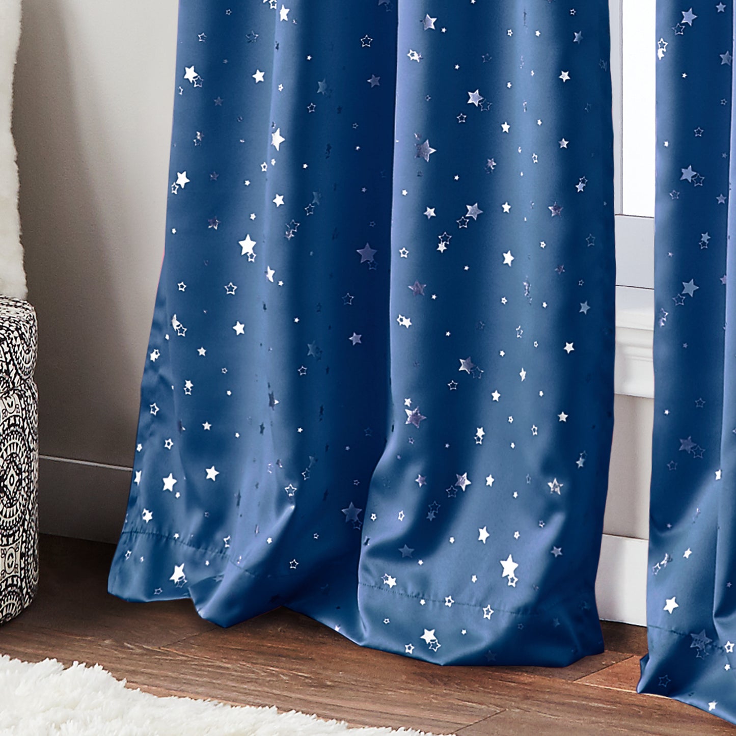 Curtainworks Starry Night Window Curtain Panel Blue