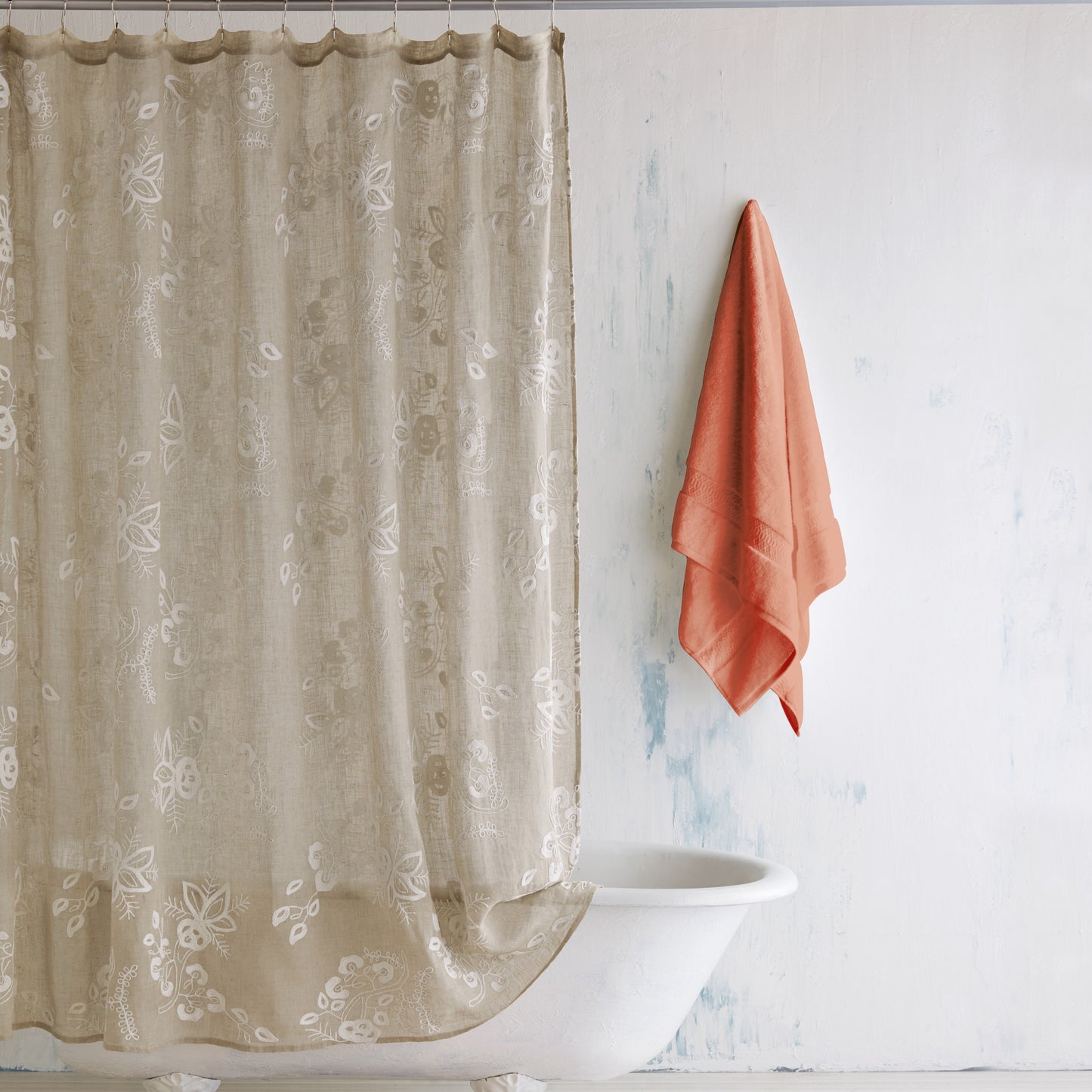 John Robshaw Pasak Linen Shower Curtain
