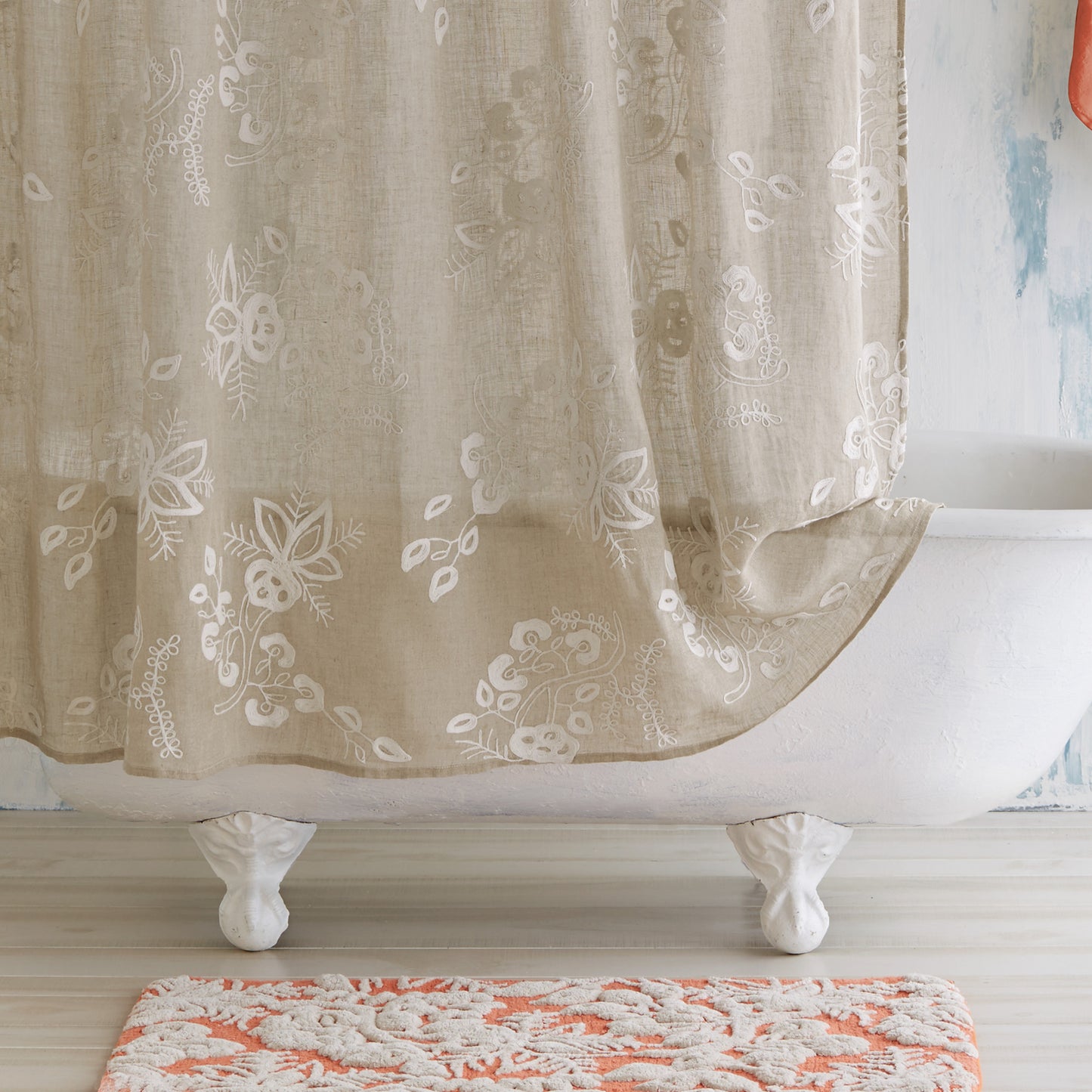 John Robshaw Pasak Linen Shower Curtain